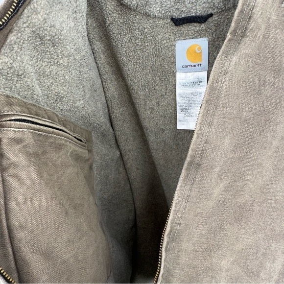 Carhartt Men's Brown J141 MRH Hooded Full Zip Outdoor Jacket Size 4XL - Picture 5 of 7